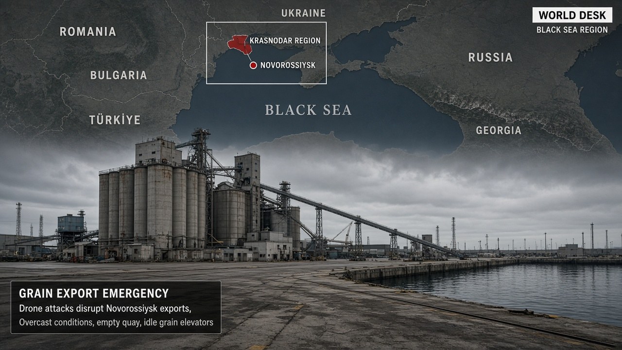 Krasnodar governor declares a state of emergency as Ukrainian drone attacks slow Russian grain exports