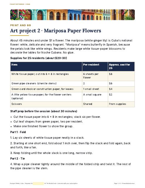 Preview of the first page: Art project