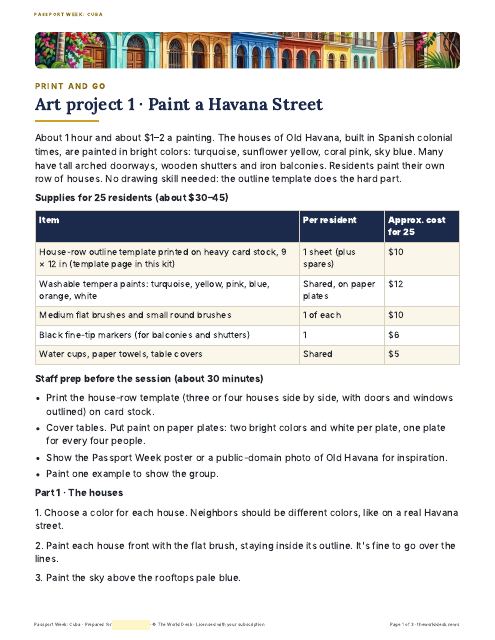 Preview of the first page: Art project