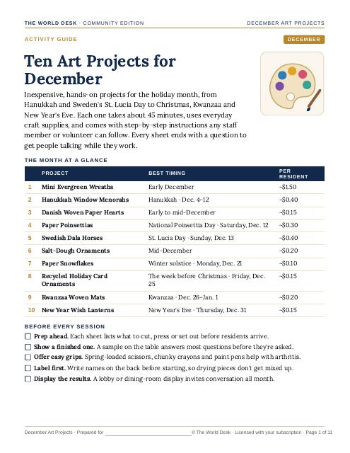 Preview of the first page: Art project