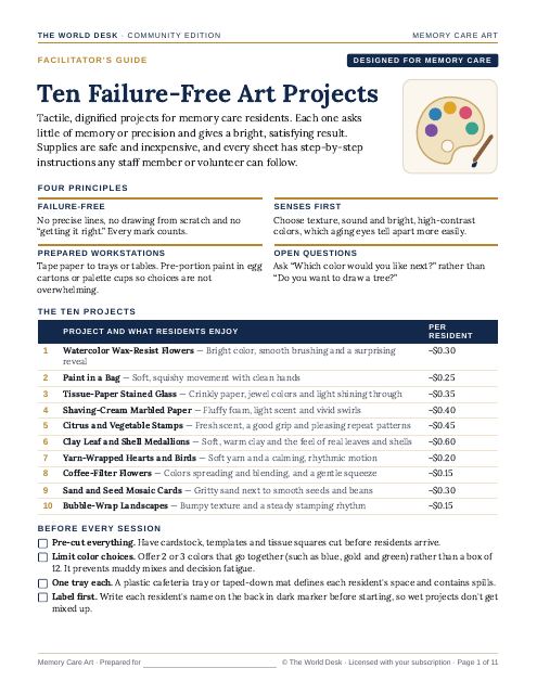 Preview of the first page: Art project