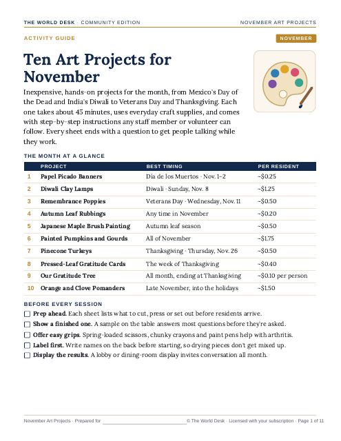 Preview of the first page: Art project
