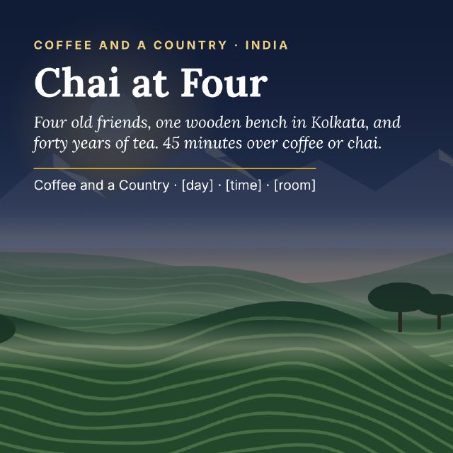 Preview of the first page: App picture (square, 1080 × 1080) · Tea garden hills