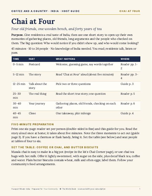 Preview of the first page: Host guide