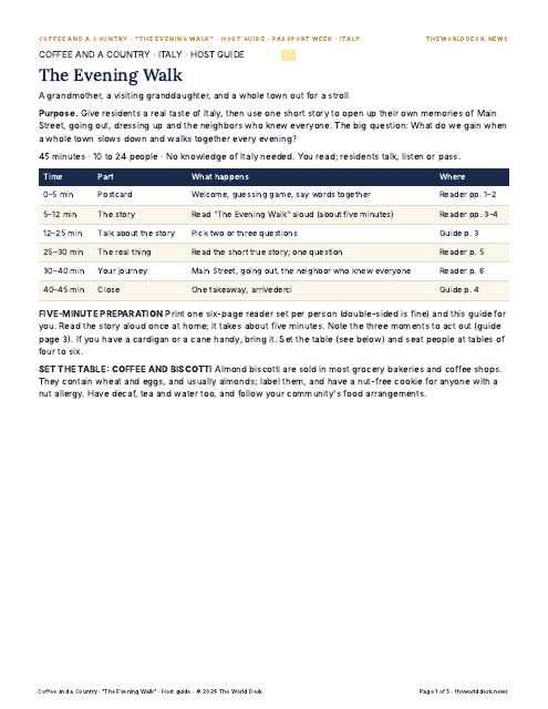 Preview of the first page: Host guide