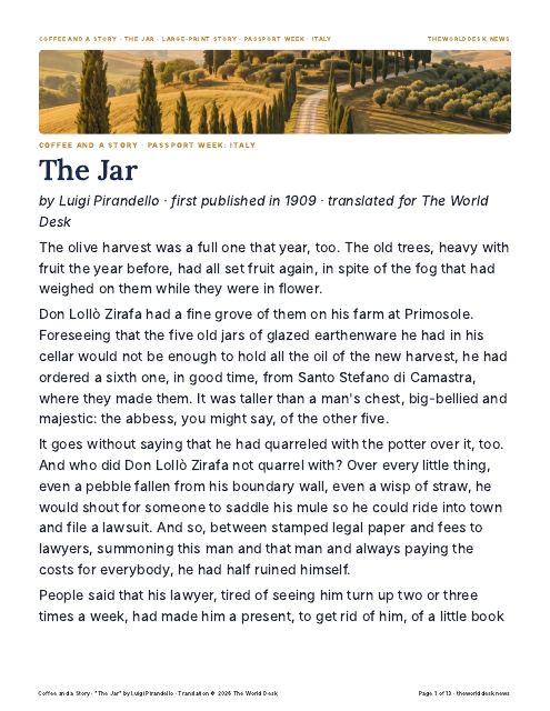 Preview of the first page: Full story, large print