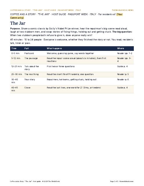 Preview of the first page: Host guide
