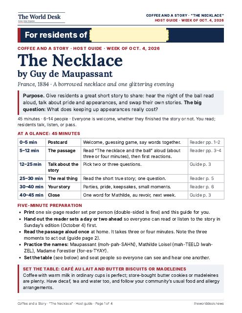 Preview of the first page: Host guide