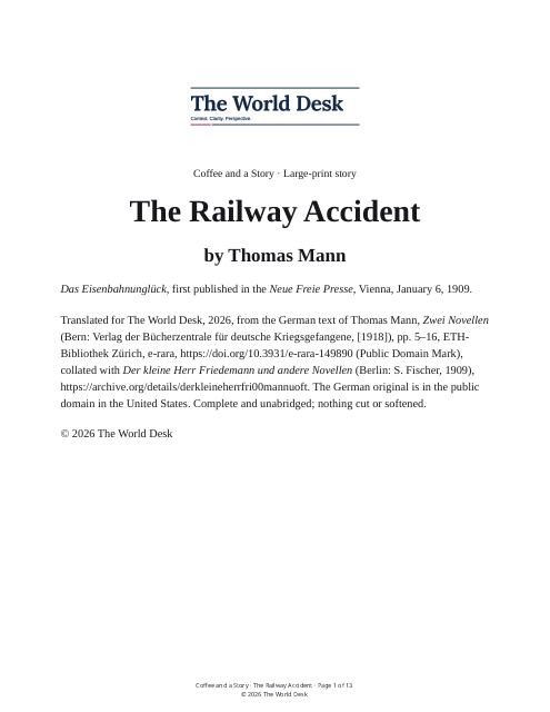 Preview of the first page: Full story, large print