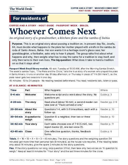 Preview of the first page: Host guide