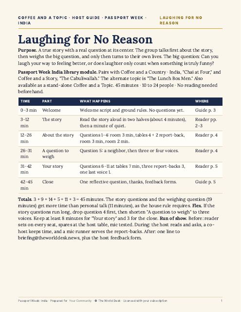 Preview of the first page: Host guide