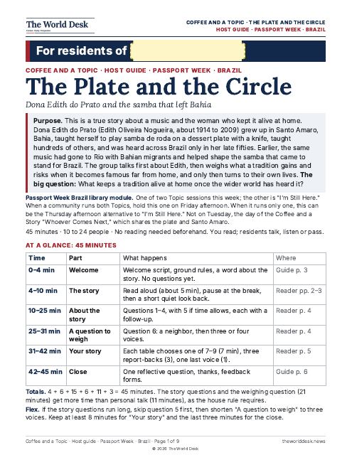 Preview of the first page: Host guide