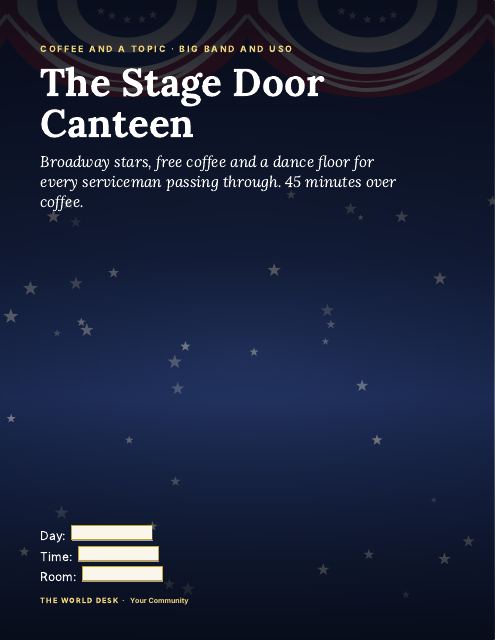 Preview of the first page: Poster, letter size · Canteen bunting