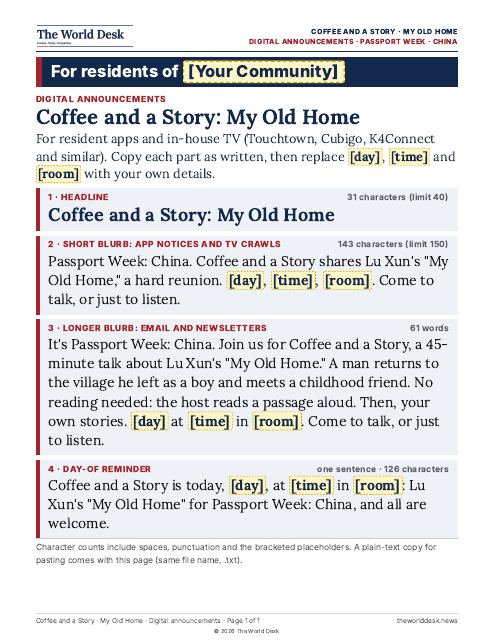 Preview of the first page: Digital announcements