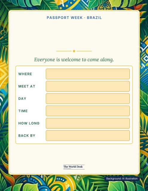 Preview of the first page: Outing or outdoor event: fillable poster, letter size