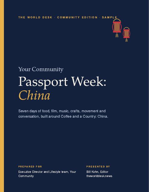 Preview of the first page: Passport Week: China, the full kit