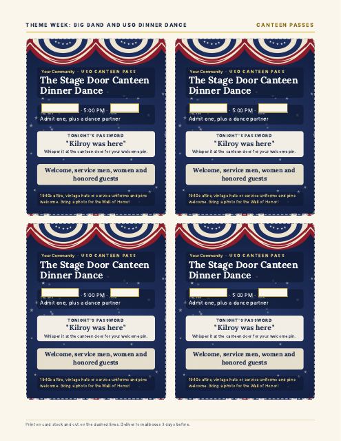 Preview of the first page: Canteen Passes and Ration Books