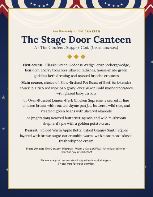 Preview of the first page: Menu Cards