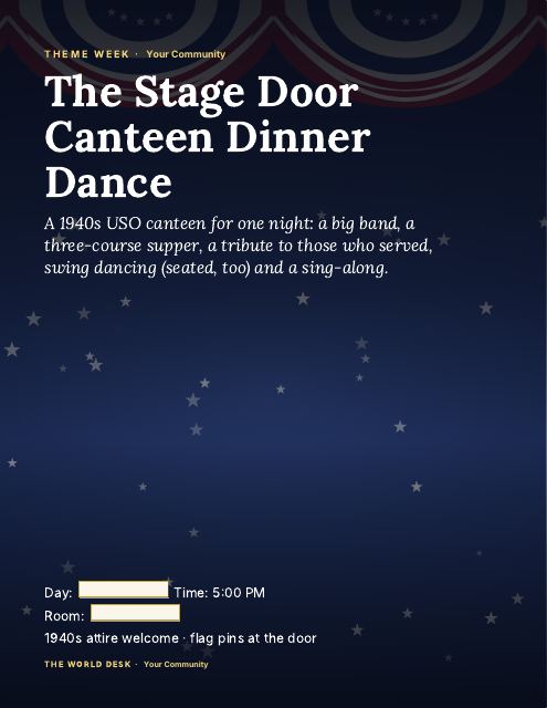 Preview of the first page: Poster, letter size · Canteen bunting