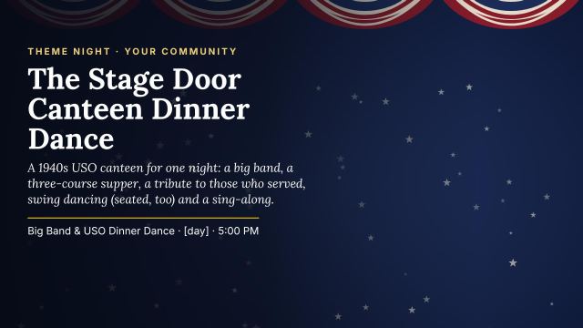 Preview of the first page: TV screen (1920 × 1080) · Canteen bunting