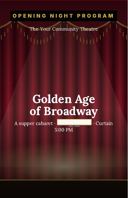 Preview of the first page: Opening Night Program