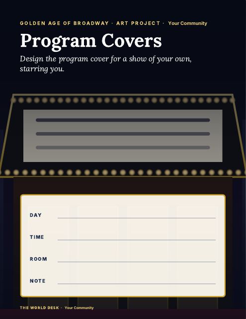 Preview of the first page: Program Covers · fillable poster, letter size
