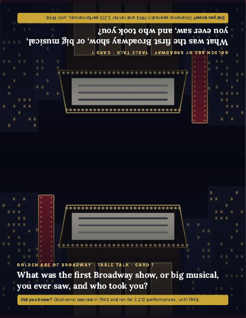 Preview of the first page: Table Talk Cards