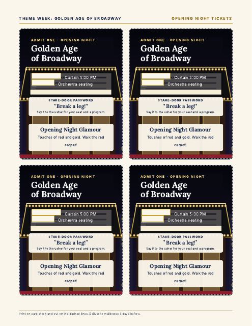 Preview of the first page: Tickets and Request Cards