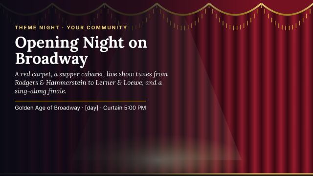 Preview of the first page: TV screen (1920 × 1080) · Red curtain