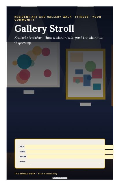 Preview of the first page: Gallery Stroll · poster, 11 × 17