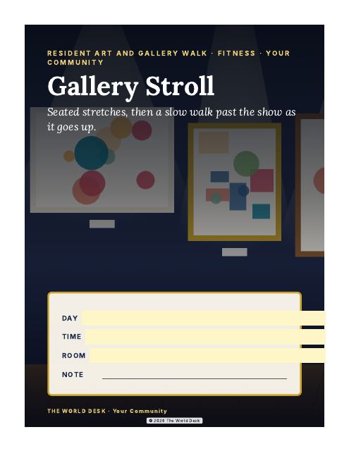Preview of the first page: Gallery Stroll · poster, letter size