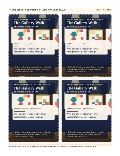 Preview of the first page: Invitations and Artist Placards
