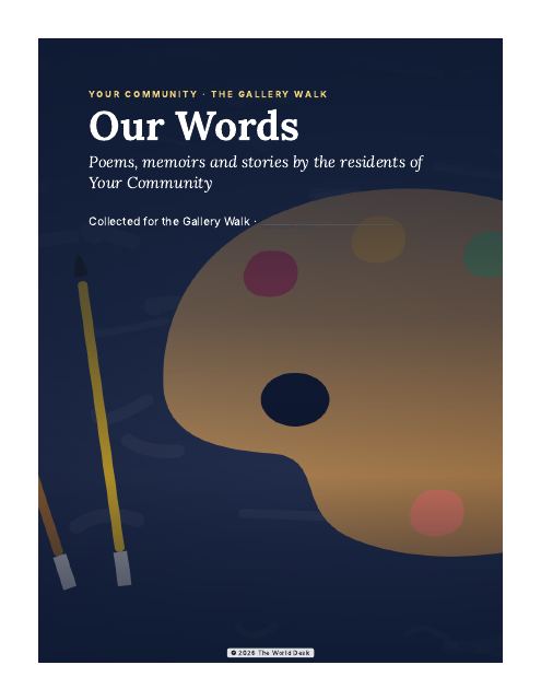 Preview of the first page: Our Words Anthology