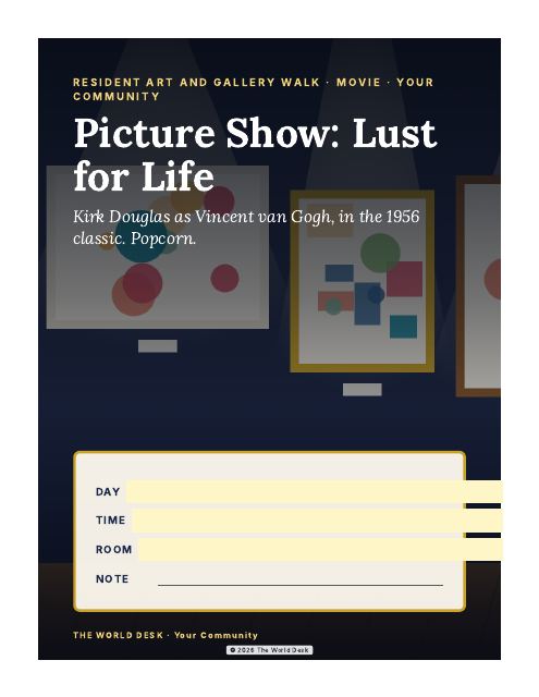 Preview of the first page: Picture Show: Lust for Life · poster, letter size