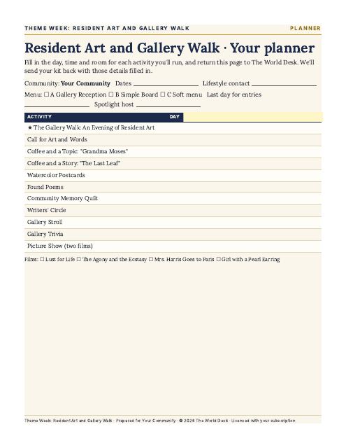 Preview of the first page: Planner (calendar)