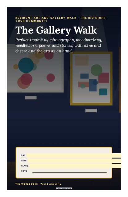 Preview of the first page: The Gallery Walk · poster, 11 × 17