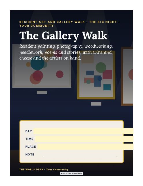Preview of the first page: The Gallery Walk · poster, letter size