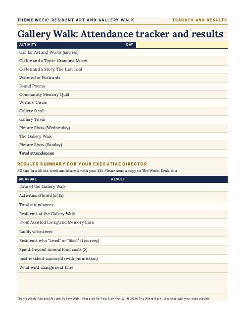 Preview of the first page: Tracker and Results