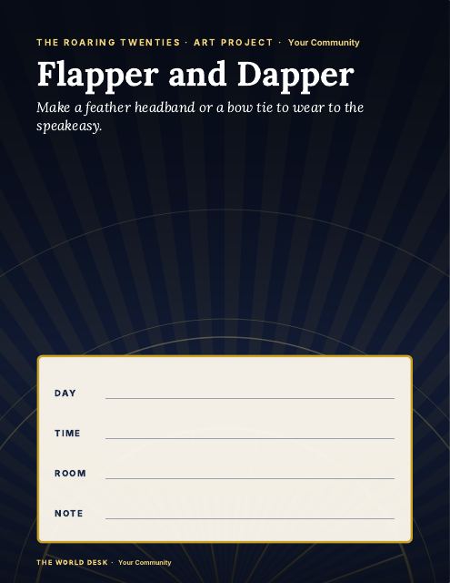 Preview of the first page: Flapper and Dapper · fillable poster, letter size