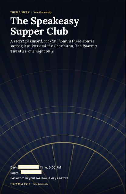 Preview of the first page: Poster, 11 × 17 · Art Deco sunburst