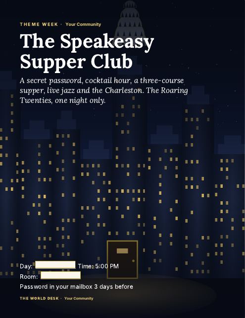 Preview of the first page: Poster, letter size · City lights