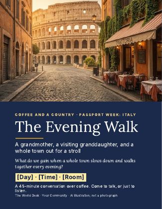 First page of Italy: “The Evening Walk”